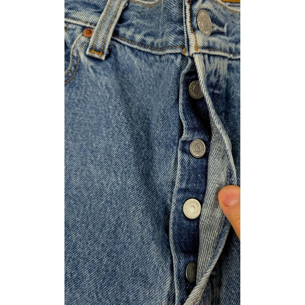 VTG Levi's 501 Jeans Men's 36x32(34x31) Blue Light Wash Button-Fly Denim Y2K